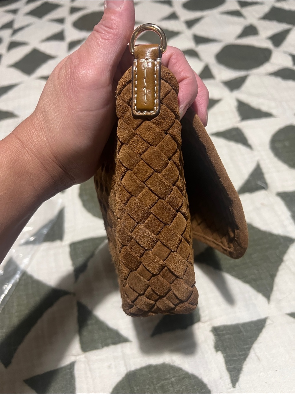 💥FINAL PRICE 💥Tory Burch Thea Woven Suede Crossbody Flap - Picture 12 of 15
